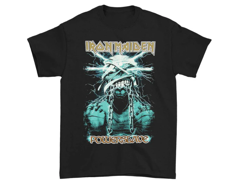 Iron Maiden Powerslave Lightning T-shirt - Black