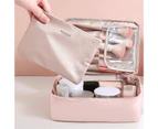 Crushing Resistance Makeup Bag with Two-way Zipper Polyester Creative Storage Makeup Organizer for-Pink