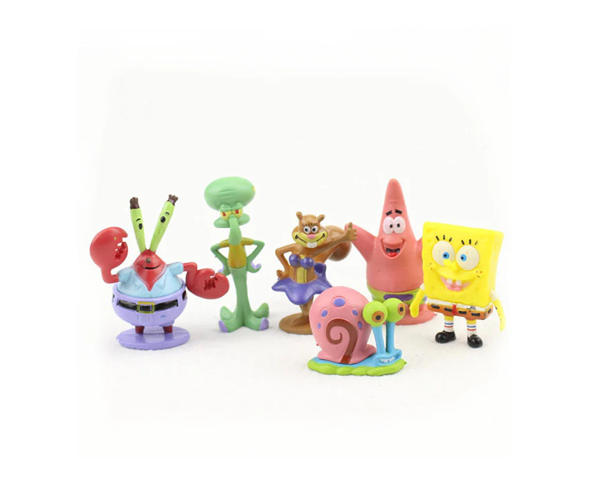 Mewtogo 6 Pcs Spongebob Mini Aquarium Decoration