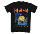 Def Leppard T Shirt Pyromania Smoke Print Def Leppard Shirt - Black