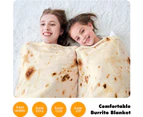 Burritos Blanket, Tortilla Throw Blanket, Novelty Tortilla Blanket For The Family, Cozy Flannel Taco Blanket - 120CM