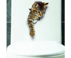 Wall Stickers 3d Cats Wall Decals, Waterproof Fridge Stickers3pcs-grey