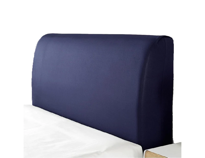 Elastic Bedhead Cover Headboard Bed Head Protection Cover-Navy