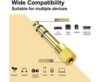 6.35mm 1/4 inch Male to 3.5mm 1/8 inch Female Stereo Headphone Adapter Audio Jack Plug Gold Plated