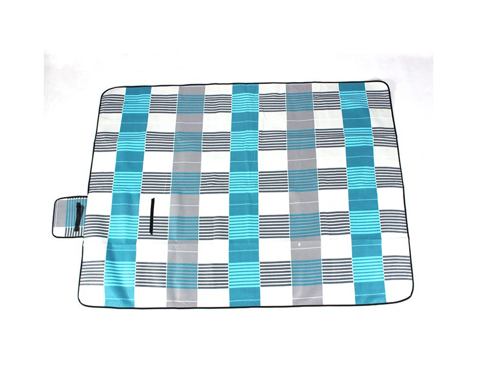 Outdoor Picnic Blanket Foldable Waterproof Sand Mat - Blue