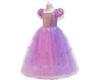 Sequin Tulle Lace Trim Puffy Sleeve Arm Warmer Fairytale Dress