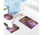 Waterproof Printing Waterproof Bathroom Shower Curtain Toilet Cover Mat Set