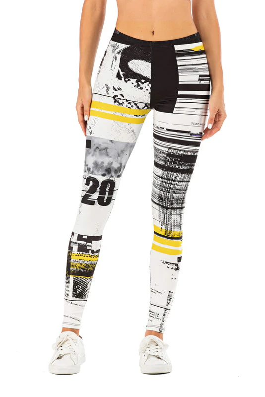 Women Tummy Control Graphic 3D Print Leggings Fitness Yoga Pants Push Up colourful Gym Slim R0031UR15 Skinny Trousers - Multi