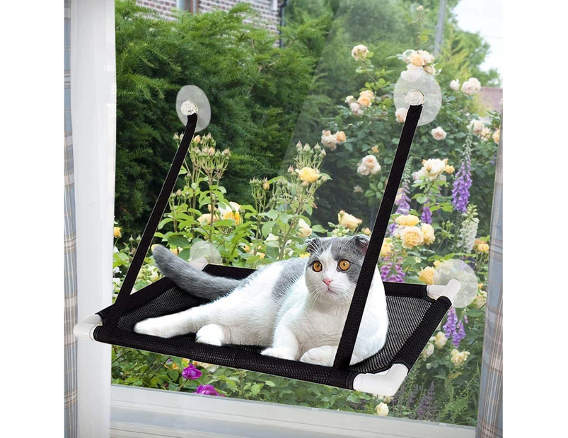 Indoor Cat Window Bed, Cat Window Seat Can Safely Accommodate Two Big Cats, Providing Indoor 360° All-Round Sunbathing