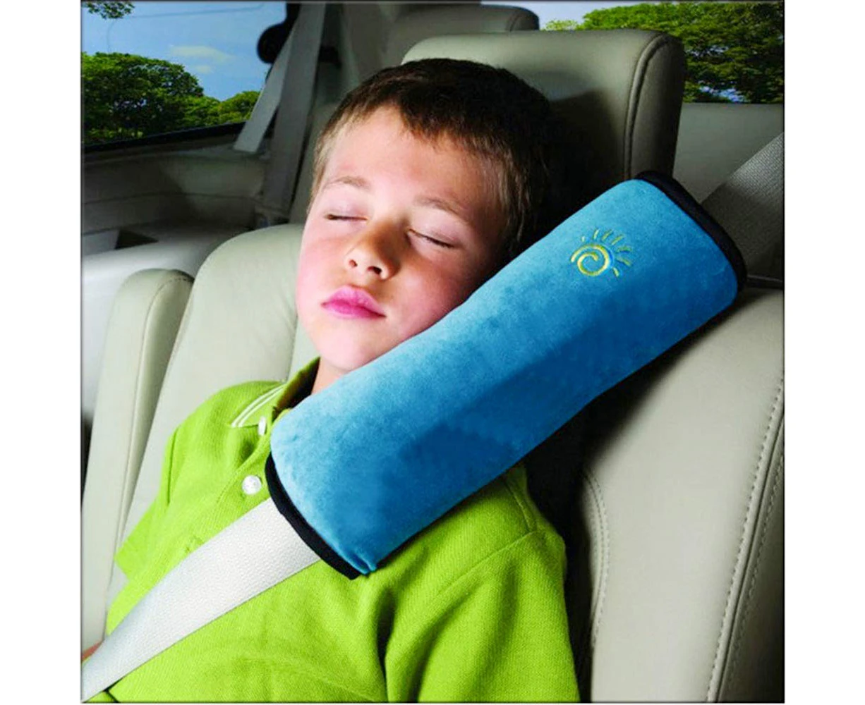 Children's Seat Belt Pillow Car Seat Belt Cover Adjustable Car Shoulder Pad Seat Belt Protection Pad,blue