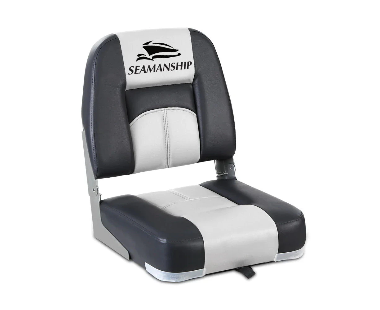 Seamanship 2X Folding Boat Seats Seat Marine Seating Set Swivels All Weather