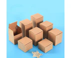 50pcs/lot Kraft Paper Cardboard Box Gift Packaging Box For Candy/Cookie/Jewelry Stoarge Cardboard Boxes Size 7x7x7cm Colour Auburn