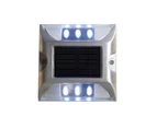 Solar Pathway Marker LED Dock Light Waterproof Security Warning Lights White LED Light Road Stud Light for Patio Yard