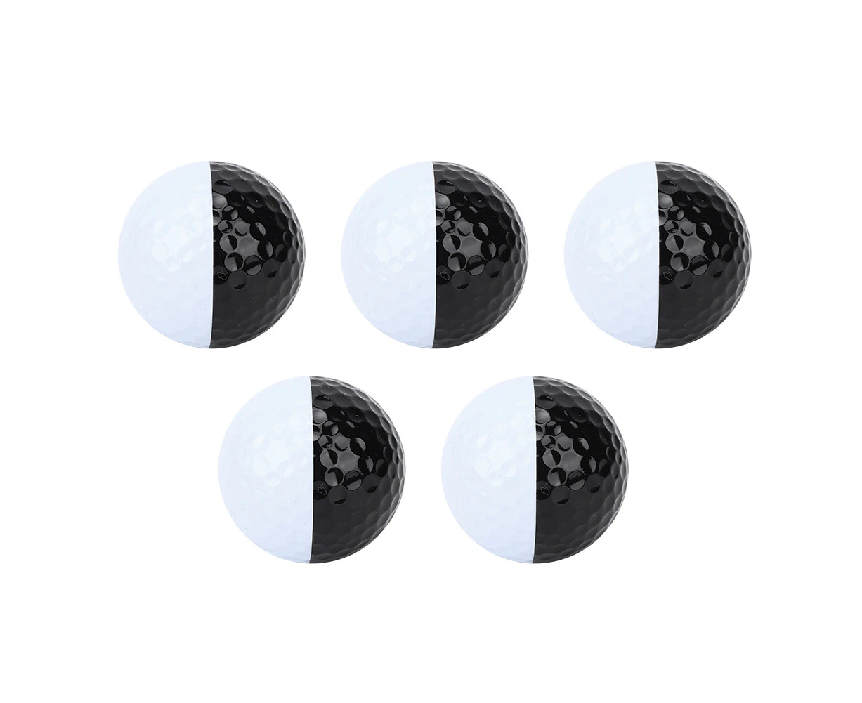 5Pcs Two Colors Black White Putter Aiming Line Double Layer Golf Practice Ball Training Accessory