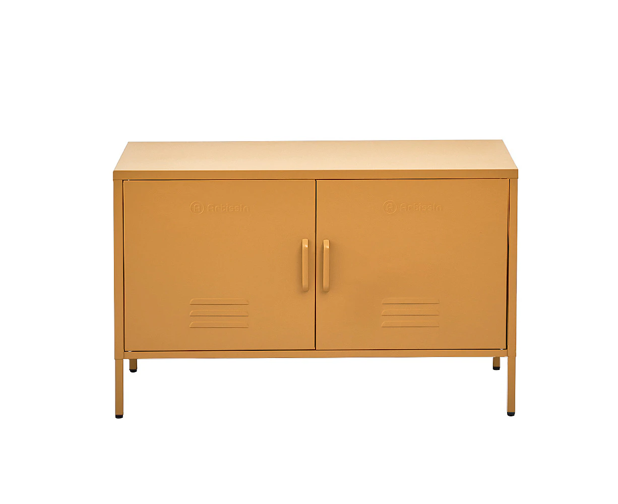 Buffet Sideboard Locker Metal Storage Cabinet - BASE Yellow