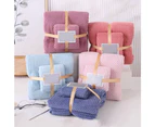 2Pcs Bath Towels Ultra Soft Bath Towel Set - Pink