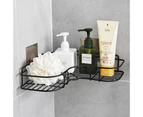 Bathroom Corner Shower Rack Shelf Shampoo Place Holder Suction Cup Hook Up For |Bathroom Shelves,White