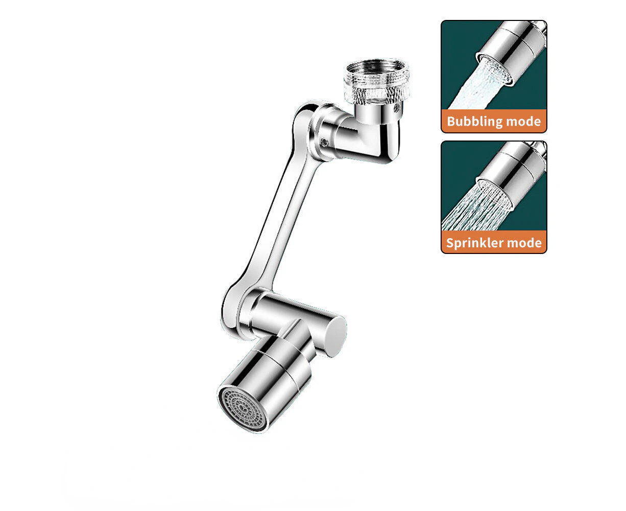 Friter Extension Rotate Robotic Faucet Extender Arm Tap Universal 1080 Swivel Spray TK - Double outlet