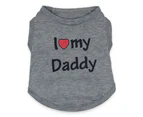 Dog T-shirt Daddy Pet Vest Dog Summer Cool Clothing- xl