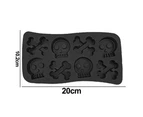 Skull And Crossbones Ice Tray , Easy Release Ice Cube, For Whiskey, Cocktail, Mixed Drinks,Black