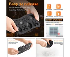 Skull And Crossbones Ice Tray , Easy Release Ice Cube, For Whiskey, Cocktail, Mixed Drinks,Black