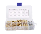 120PCS M4 Male Female Brass Hex Standoff 304 Stainless Steel Screw Nuts Set Board Standoff Screw Nut Motherboard Assortment Kit, with Storage Box