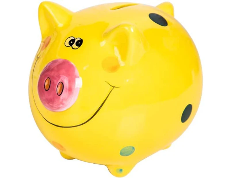 Ceramic Piggy Bank for Kids Coin Bank for Boys and Girls Unique Birthday Gift Nursery Decor Piggy Banks Green (5x5x4inch)