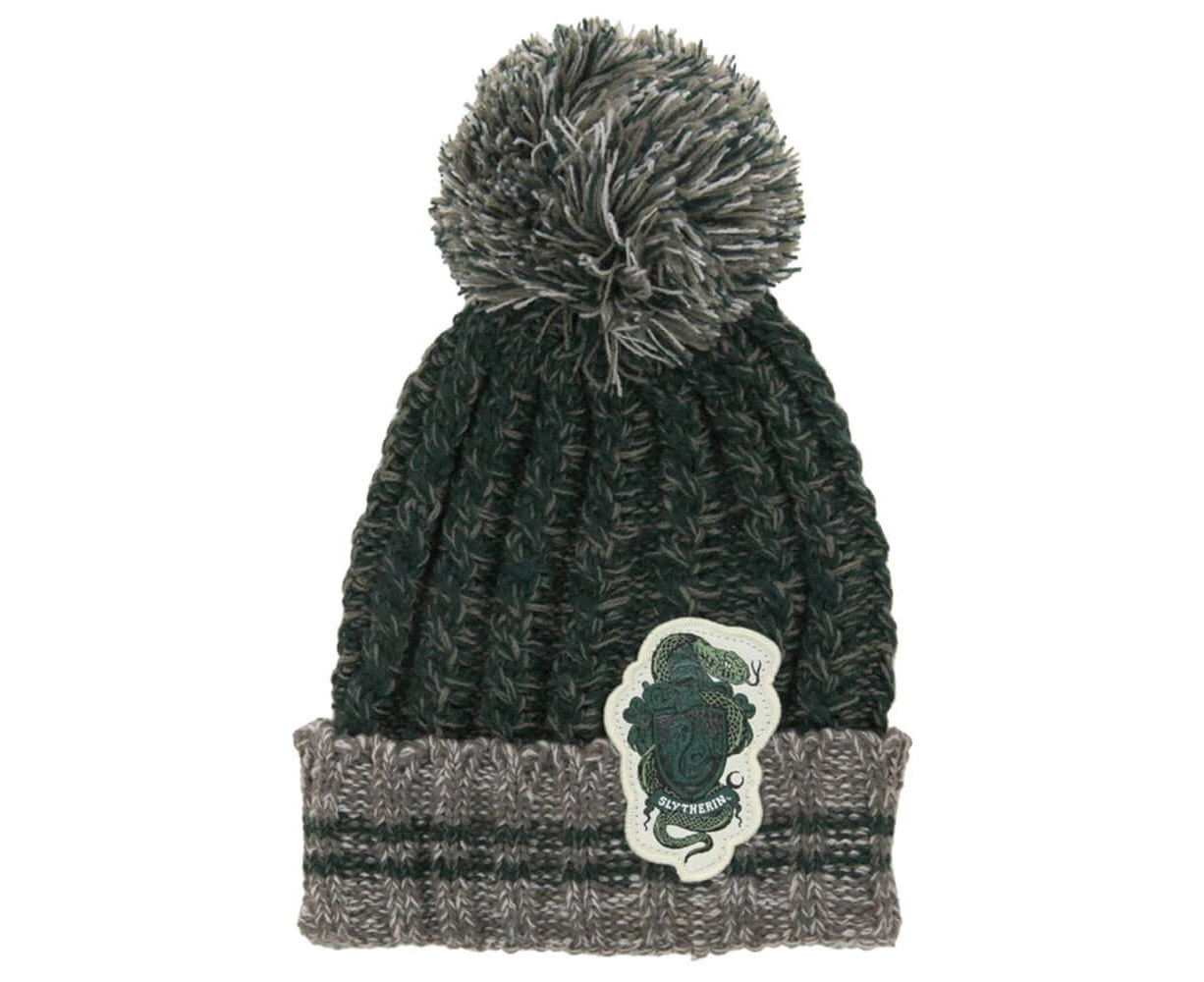 Harry Potter Slytherin Heathered Pom Beanie