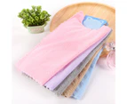 2Pcs Newborn Baby Solid Color Coral Fleece Water Absorption Drying Face Towels - Pink