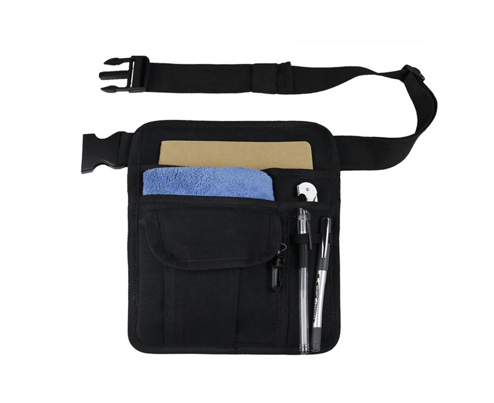 Gardening Tool Waist Bag Belt Heavy Duty Tool Apron Organizer - Black