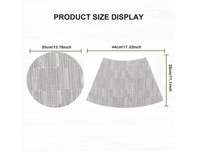 Table Mats Round Heat Resistant Non-slip Decorative Placemats