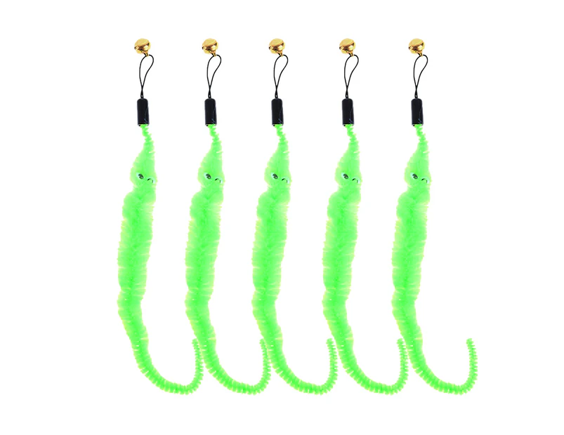 5pcs Cat toy supplement cat toy wand replacement supplement caterpillar cat wand accessory green