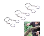 GEERTOP 3Pcs Portable Stainless Steel Wire Saw Mini Camping Supplies Outdoor Tool-Silver