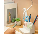 3 Color Mode With Pen Holder LED Desk Lamp USB Rechargeable Flexible Gooseneck