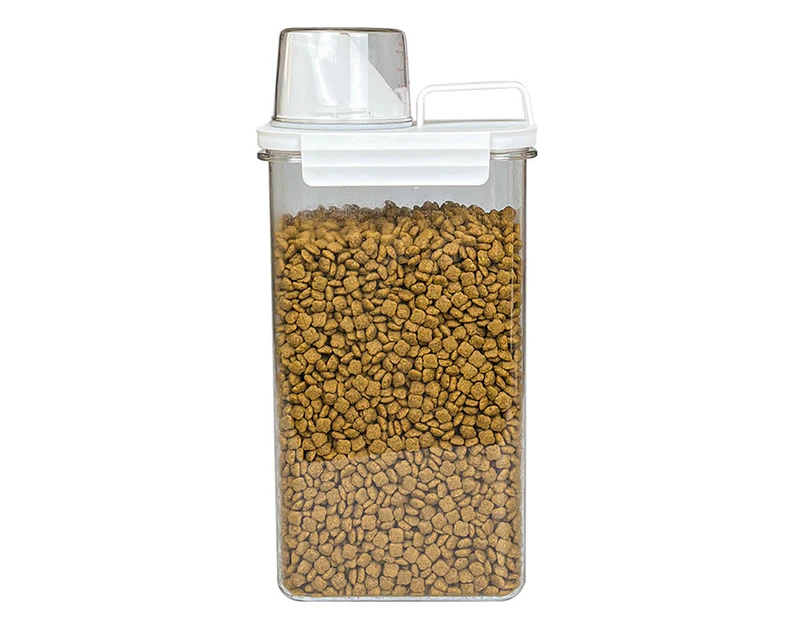 Pet Food Container, Cat Food Container with Seal Buckles  clear Plastic Airtight style3