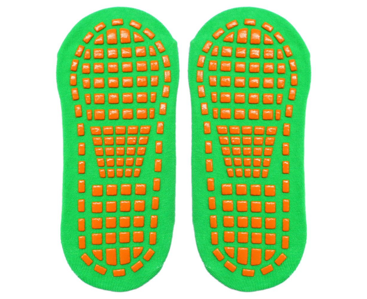 Fufu 1 Pair Sport Socks Anti-slip Elastic Silicone Sticky Grip Yoga Socks for Unisex-Green