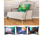 Mushroom Jellyfish Forest Print Sofa Car Throw Pillow Case Cushion Cover Decor - 12