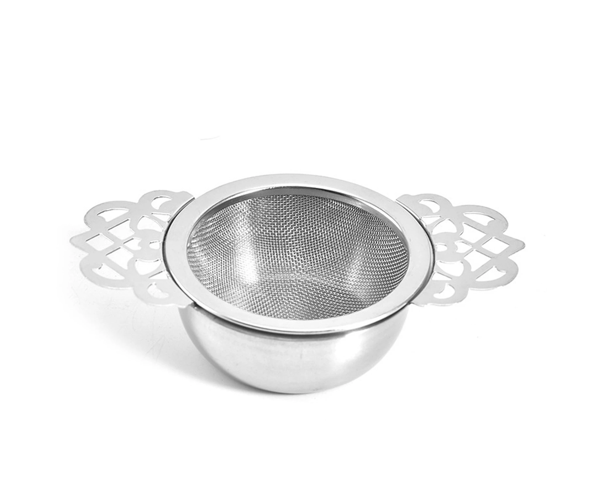 Mbg Tea Infuser Anti-rust Convenient 304 Stainless Steel Double Winged Handles Loose Leaf Tea Strainers for Home-Silver - Silver