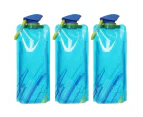 Water Bag,3Pcs Duckbill Folding Water Bag - Bluepack 700Ml Outdoor Sports Collapsible Kettle,Drinking Water Bottle Portable
