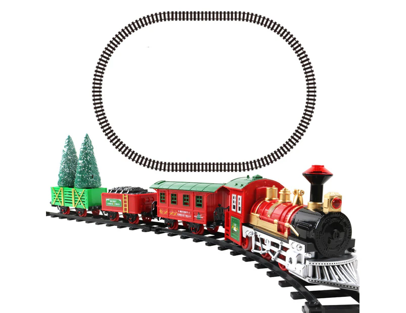 Electric Railway Train Toy ，With Lights And Sounds ，Battery Operated    Train  Track  Toy Set Electric Railway Train Toy