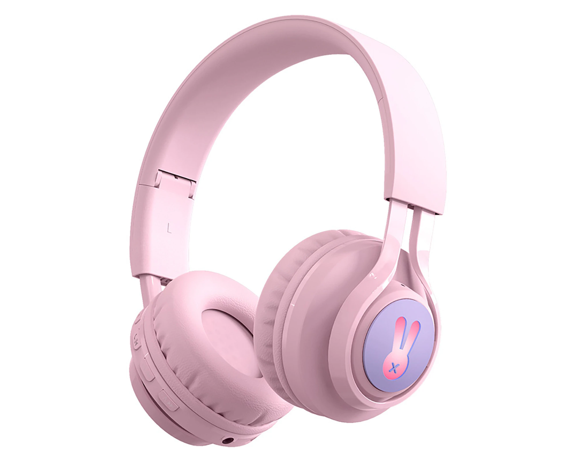 Wireless Headphone Dynamic High Fidelity Hearing Protection Bluetooth-compatible5.0 Portable Children Headset Audio Accessories - Pink