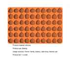 Biscuit Mould Food Grade Easy Release Silica Gel Pumpkin Tree Cookie Mold for Family - Orange