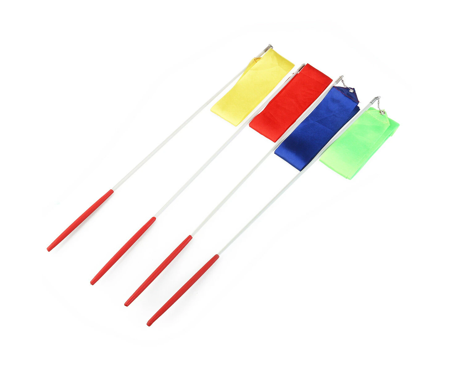 Gymnastics Rhythmic Ribbons with Plastic Handles (Random Color)