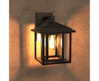 2X OSAKA Outdoor Wall Lamp Vintage Exterior Light IP44 Black w/ 4W LED Bulb