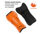 1 Pair Youth Soccer Shin Guards, Lightweight And Breathable Child Calf Protective Gear Soccer Equipment - Children'S Models - Orange