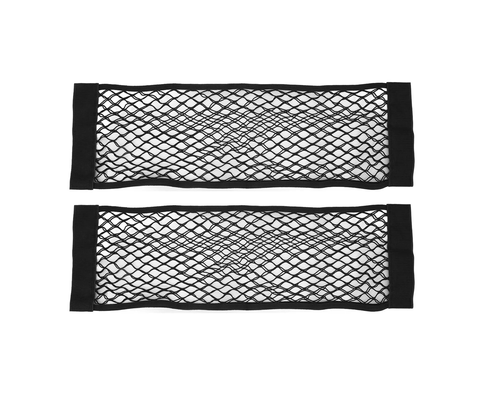 2Pcs Car Trunk Storage Net Black Double Layer Storage Net Mesh Bag Mobile Phone Purse Keys Small Things 80 X 24Cm