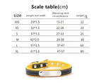 Comfortable Soft Touch Leather Dog Collar Adjustable Durable Anti-Rust Alloy Loop Ring Yellow XXS