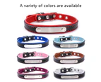 Comfortable Soft Touch Leather Dog Collar Adjustable Durable Anti-Rust Alloy Loop Ring Yellow XXS