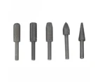 5 pcs Electric Rotary Rasp Embossed Steel Metal File Grinding Head Pack Set Kit