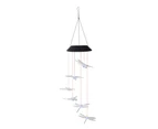 Color-Changing Outdoor LED Solar Powered Dragonfly Wind Chime Light Garden Decor